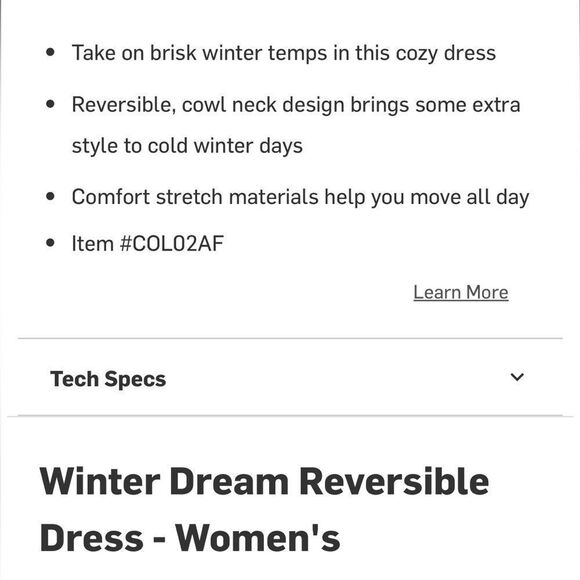 Columbia Dress Winter Dream Reversible black grey trim/grey blk trim sleeve L - Picture 15 of 16